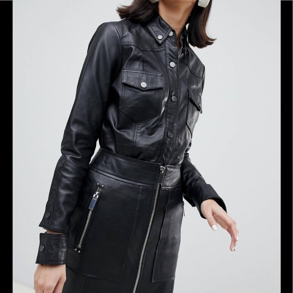 Women’s leather shirt